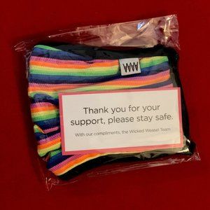 SOLD! Wicked Weasel Rainbow Bikini Mask BRAND NWT